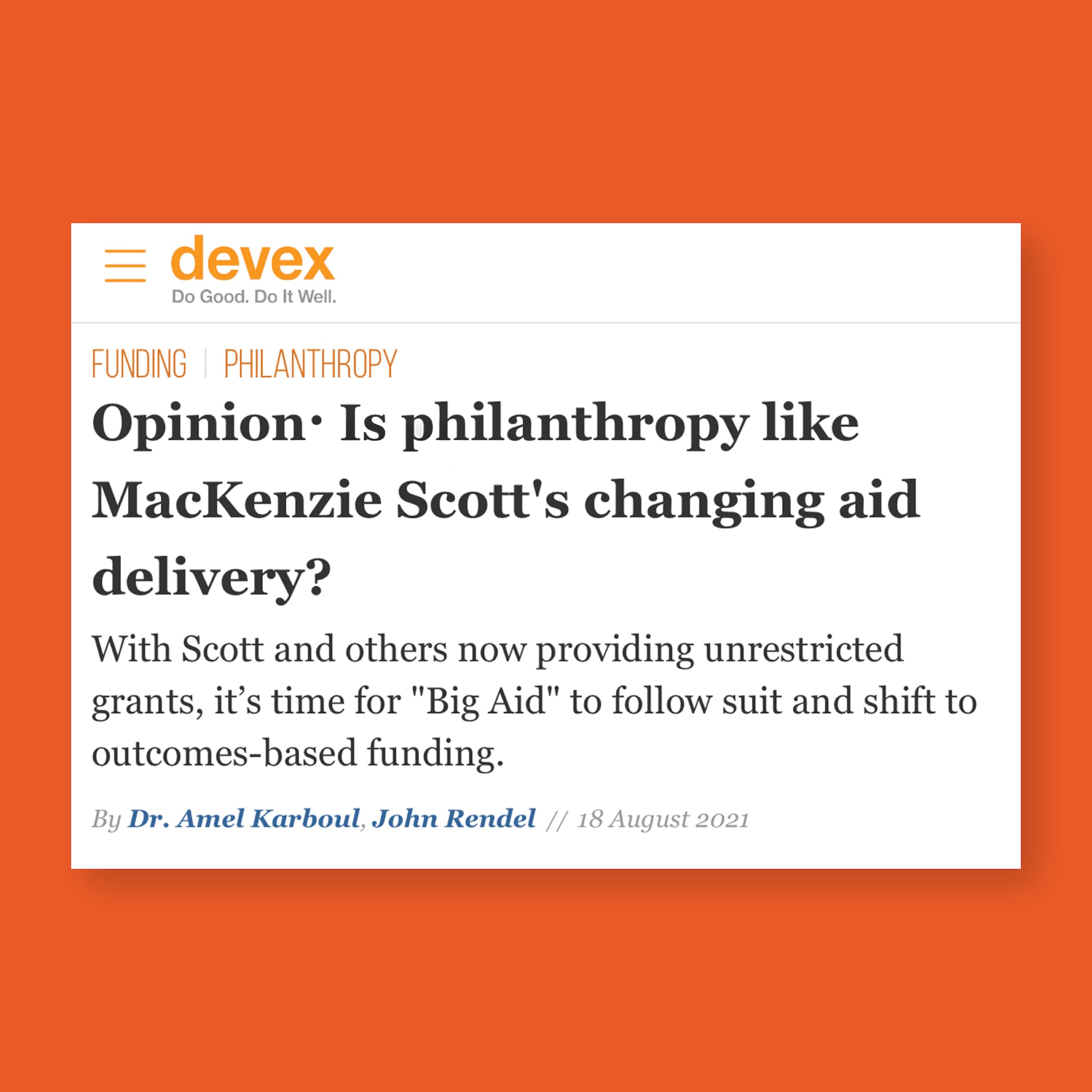 Changing global education funding debates