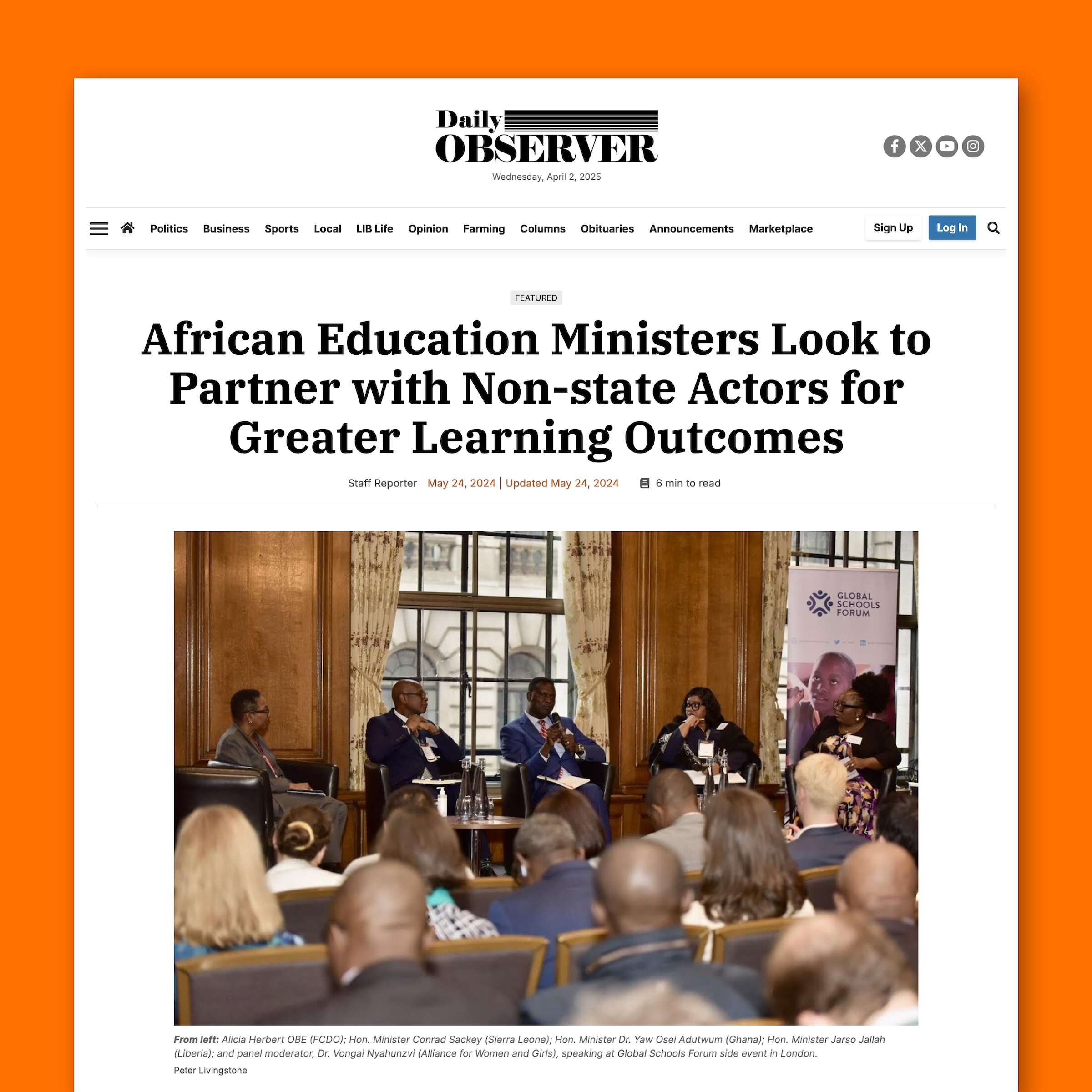 Championing the role of low-fee private schools in global education
