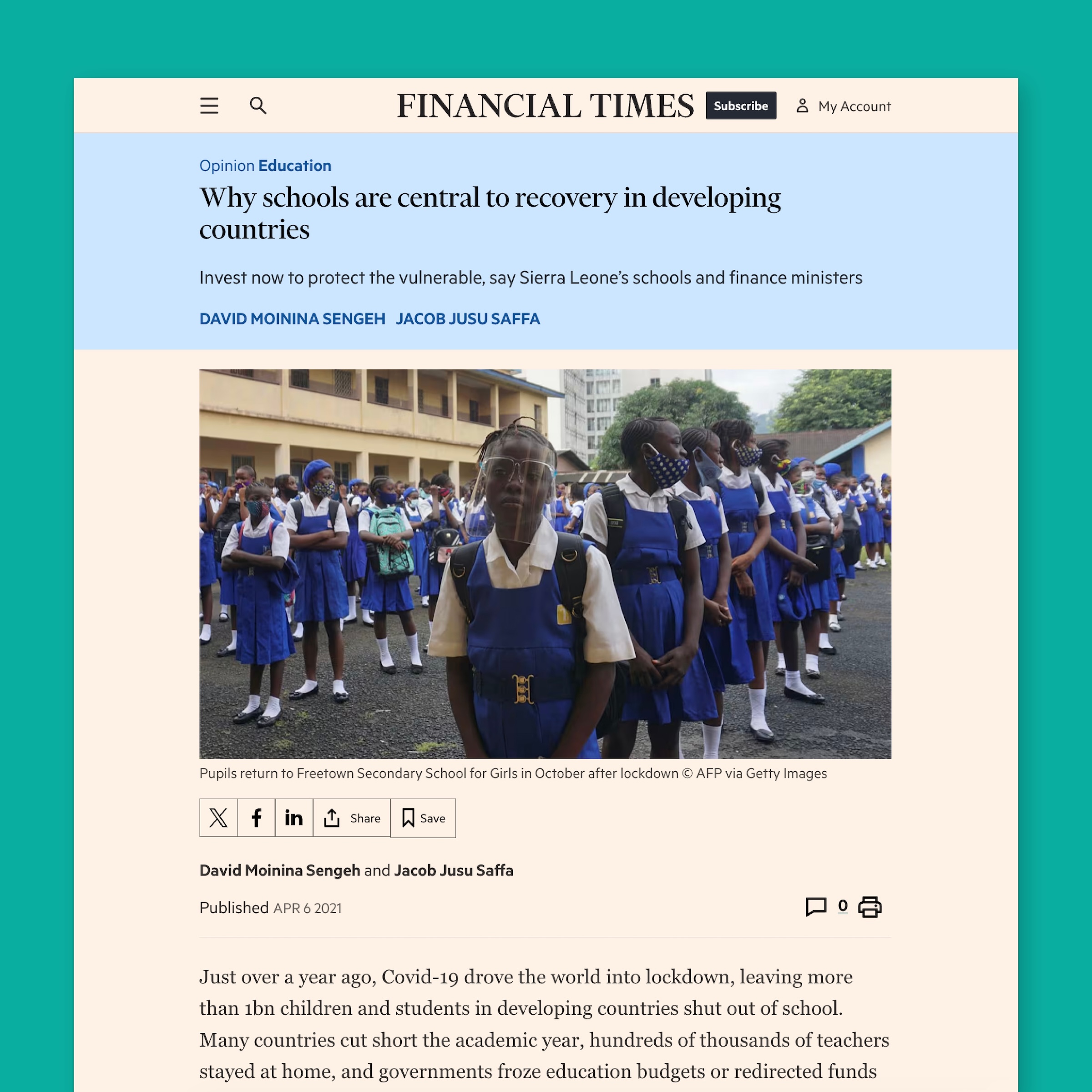 Changing global education funding debates