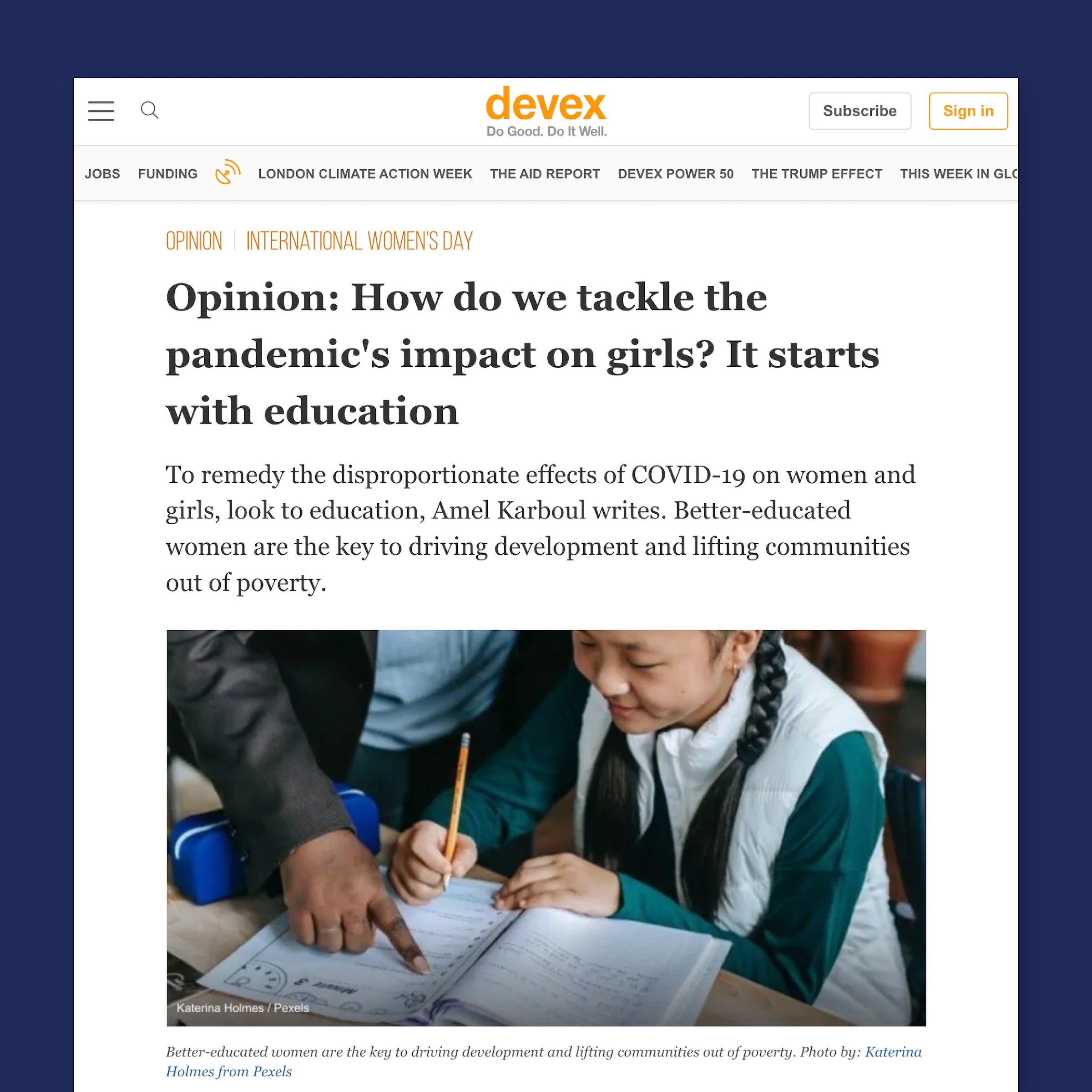 Changing global education funding debates