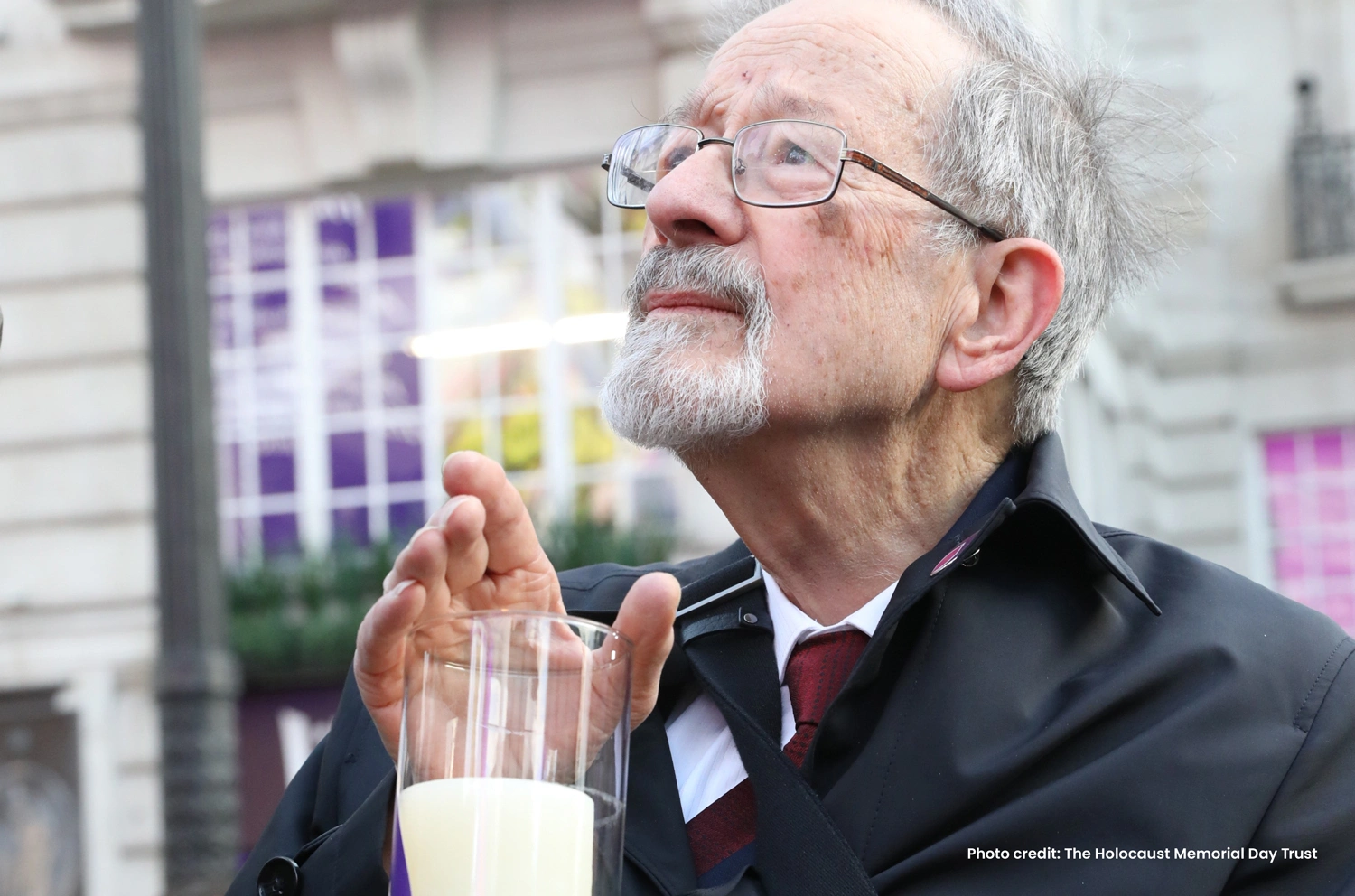 Man holding a candle